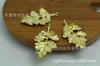 Accesorios de joyería DIY de cobre fundido, colgante de hoja tridimensional, pieza de flor de conexión