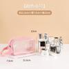 Bolsa de Cosméticos Transparente pvc Necessaire Conjunto de Três Peças PU Translúcido Fosco Bolsa de Armazenamento para Banho Natação Grande Capacidade Feminina