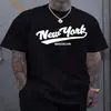 2025 Cross-border camiseta de manga curta europeia e americana verão nova moda masculina casual viajante versátil gola redonda camiseta de manga curta