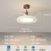 Lámpara Ventilador de Sala de Estar de Lujo Ligero Estilo Italiano, Lámpara Ventilador de Techo Minimalista Moderno para Dormitorio, Lámpara Ventilador Invisible Protector de Ojos para Estudio y Comedor