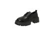 Mocassins Franceses de Solado Grosso com Cadarço Frontal para Mulheres 2024 Novos Sapatos Versáteis de Exportação Estilo Britânico Estilo Coreano Sapatos Femininos de Superfície Macia