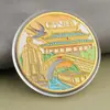 Monedas conmemorativas de ciudades, recuerdos turísticos, monedas coloridas en relieve con paisajes arquitectónicos de Beijing, Shanghái y Nanjing, monedas conmemorativas coleccionables
