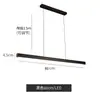 Luz de proteção ocular de espectro total, luminária pendente longa para restaurante, luz linear minimalista, luminária pendente moderna simples para balcão de bar de estudo