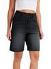 Shorts Jeans de Novo Estilo com Bigodes de Gato Transfronteiriços para Mulheres Cintura Alta Aparência Emagrecedora Calças com Bolso de Aba Elástico Fivela Fitness Shorts Casuais