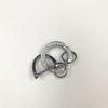 Llavero de Coche de Aleación de Zinc Incrustado con Diamantes con Llavero de Anillo de Diamante para la Oreja Colgante de Anillo de Resorte Incrustado con Diamantes de Doble Cara Venta al Por Mayor de Fábrica
