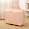 Maleta Retro Mini Estuche de Maquillaje Maleta Pequeña de 14 pulgadas Caja de Regalo Maleta de Cabina de 16 pulgadas Candado de Contraseña de Almacenamiento Estuche de Embarque