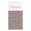 Pegatinas Dulces de Uñas con Moño y Base Adhesiva Plana, Versátiles Pegatinas de Uñas Rojas con Moño para DIY, Estilo Dh