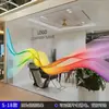 Pegatinas de Vidrio Esmerilado para Oficina con Líneas de Colores, Personalización de Logo de Empresa, Película de Protección de Privacidad para Puertas y Ventanas