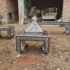 Soporte para bonsái de talla de piedra mesa qin antigua de piedra azul soporte para flores de piedra Changhu piedra otro