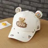 Gorra de Béisbol de Pana para Niños 2026 Otoño Nuevo Resistente al Viento Cálida Gorra de Pico Cruzada para Niños Oso Sombrero Venta al por Mayor
