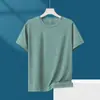 Camiseta de Manga Corta de Secado Rápido para Hombre al por Mayor Transfronteriza Nueva de Verano Delgada de Seda de Hielo Transpirable Ropa Deportiva para Correr Q
