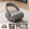Taburete giratorio italiano para sala de estar, uso doméstico, ruedas silenciosas, banco pequeño, taburete para sofá, silla con respaldo, móvil