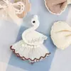 Café con Leche Otoñal Orejas de Conejo Malla Cisne Lazo Decorativo DIY Ropa Infantil Accesorios para Pantimedias Accesorios de Yiwu