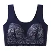 Ropa Interior Transfronteriza de Talla Grande Sin Aros Push-Up de Encaje Estilo Chaleco Sin Costuras para Mujer Bra de Talla Grande de Comercio Exterior Europeo y Americano