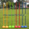Basquetebol driblando em volta do poste de futebol redondo do poste de futebol canto bandeira de treinamento poste portátil emenda pólo dobrável pólo telescópico