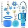 Funda de Silicona para Taza Adecuada para Funda de Taza de Agua Stanley, Cuerda Portátil, Cuerda para Taza de Agua, Tetera, Colgante de Corazón, Accesorios para Taza Térmica