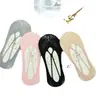 Meias Femininas de Verão Atacado Veludo Estilo Coreano Finas de Silicone Invisíveis Meias com Laço Boca Rasa Meias para Vestido de Dança