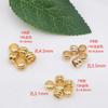 Contas Espaçadoras Pequenas em Forma de Cintura com Furo Passante Grande, Cor Dourada 18K de Conservação da Cor, para Pulseira DIY, Colar, Acessórios de Joias