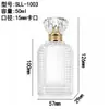 Em Estoque Atacado Frascos de Perfume de Vidro Transparente 30/50/100ml Popular Transfronteiriço Embalagem Frascos Recarregáveis com Borrifador de Encaixe
