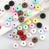 Cuentas de calabaza de aleación de 8 mm con agujero para hilo de color pintado, cuentas sueltas para bricolaje, cadena para teléfono móvil, pulsera, collar, llavero, accesorios de joyería