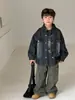 Pantalones Cargo Forrados de Felpa para Niños 2025 Invierno Nuevos Pantalones Largos Cálidos Engrosados para Niños Ropa de Otoño e Invierno de Moda
