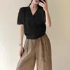 Ropa Zhengqite/Moda Femenina 2026 Botón de Perla Nuevo Cardigan de Bolas de Burbuja 3D Cuello en V Hueco Manga Corta Corte Holgado