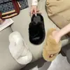 Nuevas Pantuflas Peludas Cruzadas de Otoño e Invierno para Mujer, Modernas Pantuflas de Algodón Peludas para el Hogar, Suelas Suaves de Celebridad de Internet para que la Gente Perezosa Sienta como si Estuvieran Pisando