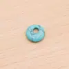 Anillo Huagu de Princesa de Ágata de Cristal Natural de 14 mm con Agujero Grande Hebilla Ping An Colgante Lateral para Pendientes Joyería Accesorios DIY