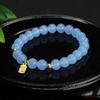 Pulsera de Jade Malayo Ai Yu Pulsera de Vidrio Azul Joyería Estilo Chino Nuevo Suministro Mayorista para Transmisiones en Vivo S4062211