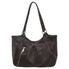 Bolso de ante tipo francés para mujer, nueva colección 2026, gran capacidad, bolso de hombro vintage, acabado mate, adecuado para ir al trabajo