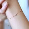 Pulsera de Plata de Ley S925 Chapada en Oro de 18K con Mini Flor de Cuatro Pétalos y Circonita, Estilo Versátil de Trébol de Cuatro Hojas, Regalo para Novia