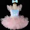 Falda de Baile para Niños Día del Niño Ballet Niñas Disfraz de Baile Cisne Pequeño Guardería Bebé Baile Falda de Gasa Abullonada Baile Infantil