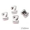 Acessórios de Contas com Letras em Acrílico UV Banhadas a Prata com Furo Grande para Pulseiras e Colares Feitos à Mão DIY Kits de Material para Joias