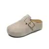 Birkenstock para Mujer Zapatos sin Cordones para Persona Perezosa Pañuelo para la Cabeza Medias Zapatillas 2026 Nuevo Estilo Otoño/Invierno Artículo Popular Decoración con Hebilla Metálica Mules