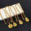 Collar de Girasol con Carácter de Fortuna Chapado en Oro Giratorio con un Colgante de Brújula Giratoria Cadena para Suéter Tótem