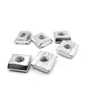 Estándar Europeo Estándar Nacional Tuerca Deslizante Perfil de Aluminio Tuerca Deslizante de Acero Inoxidable 304 Tuerca Cuadrada Azul y Blanca Zinc M3M4M5