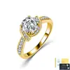 Anillo de Compromiso de Plata S925 con Moissanita, Anillo de Banda Retorcida Estilo Europeo y Americano, Sencillo y Versátil, Transfronterizo