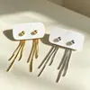 Pendientes Metálicos Largos con Borlas de Lujo Ligero de Gama Alta Que Se Pueden Usar por Delante o por Detrás, de Moda y Sencillos, Estilo de Nicho, Pendientes de Moda para Mujer