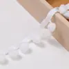 Borda de Renda com Pompons Coloridos de 1cm em Ângulo Reto em Estoque para Roupas, Cortinas, Acessórios de Vestuário, Fita com Franjas Pied-de-Poule