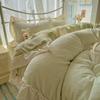 Juego de Cuatro Piezas de Terciopelo de Leche Francés Engrosado Cálido Terciopelo Coral Invierno Ropa de Cama Sábanas Funda de Edredón Terciopelo de Doble Cara Ropa de Cama Juego de Tres Piezas
