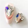 Nuevo Taladro de Uñas Montículo Terminado Corazón Torcido Cuadrado Amor Cuadrado Gordo Taladro Hacha Super Brillante Lujo Versátil Taladro de Cristal