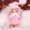 Caixa de presente com traje de princesa para boneca de 17cm, roupas para instituições de treinamento de crianças e meninas, podem ser trocadas, atacado