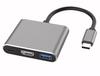 4K shell de alumínio três-em-um cabo adaptador HD TYPEC docking station TIPO C para USB TIPO C para HDMI