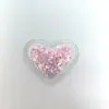Accesorios con Arena Movediza en Forma de Corazón, Dijes de Zapato de TPU Tridimensionales, Lentejuelas Transparentes, Decoraciones de Estrella de Cinco Puntas, Accesorios para Zuecos