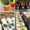 Cubo de Verduras para Hot Pot Lechuga Verduras Verdes Bol Inclinado Bol de Salsas Especial de Restaurante Plástico Plato de Guarnición Auto-Servicio Vajilla para Hot Pot