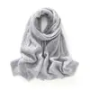 Nova coleção outono e inverno: cachecol de cashmere de cor sólida, com trama aberta, para mulheres, oferecendo calor, conforto e um estilo versátil e minimalista