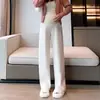 Pantalones de Maternidad Otoño Invierno Ropa Exterior Pantalones de Pierna Ancha Más Terciopelo Tallas Grandes Sueltos Adelgazantes Moda Casual Pantalones Largos Ropa de Otoño para Maternidad