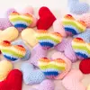 Accesorios de Ganchillo Hechos a Mano Terminados, Colgantes, Joyería, Decoraciones para Ropa, Accesorios de Tela para Zapatos y Calcetines, Formas de Corazón Decorativas