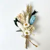 Mini ramo de flores secas transfronterizo, caja de regalo de ramillete de boda para novia y dama de honor, flores secas decorativas, flores eternas y pequeños regalos