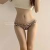 Bragas sexys Xiaohua con estampado de gato salvaje para niñas, bragas de encaje de seda helada con estampado de leopardo para mujeres